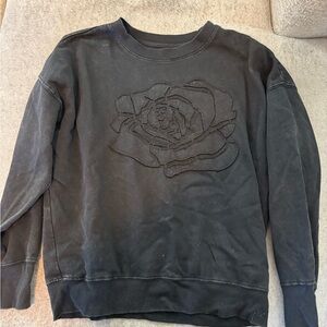 Maurices Black Embroidered Sweatshirt